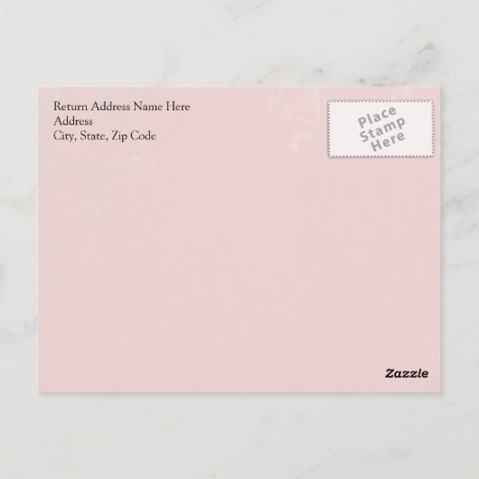  diep rood, kalm houden en doorgaan briefkaart (Achterkant)