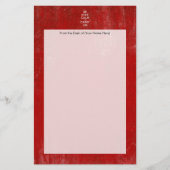  diep rood, kalm houden en doorgaan briefpapier (Voorkant)
