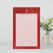 diep rood, kalm houden en doorgaan briefpapier (Staand voorkant)