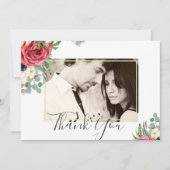 Diep rood marineblauw bloemmotief eucalyptus groen (Voorkant)