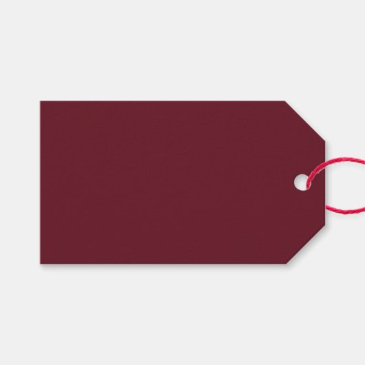 Diep rood met herfststemming cadeautags cadeaulabel (Voorkant (Horizontaal))