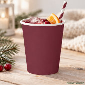 Diep rood met herfststemming papieren bekers