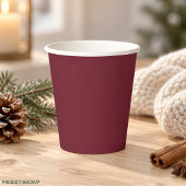 Diep rood met herfststemming papieren bekers