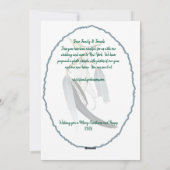 Diep Rood met zachte bladeren Minimale paar Kerstm Feestdagenkaart (Achterkant)