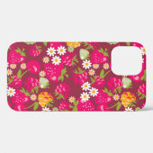 Diep rood naadloos wasmonster van bessen Case-Mate iPhone case (Achterkant (horizontaal))