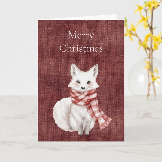 Diep rood namaaklinnen (linnen uitstraling) Vos Ke Kaart (Gele Bloem)