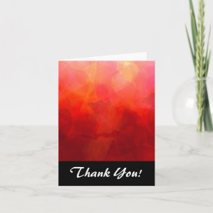 Diep rood oranje geel aquarel achtergrond bedankkaart