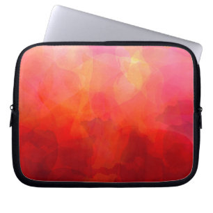 Diep rood oranje geel aquarel achtergrond laptop sleeve