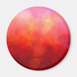 Diep rood oranje geel aquarel achtergrond magneet
