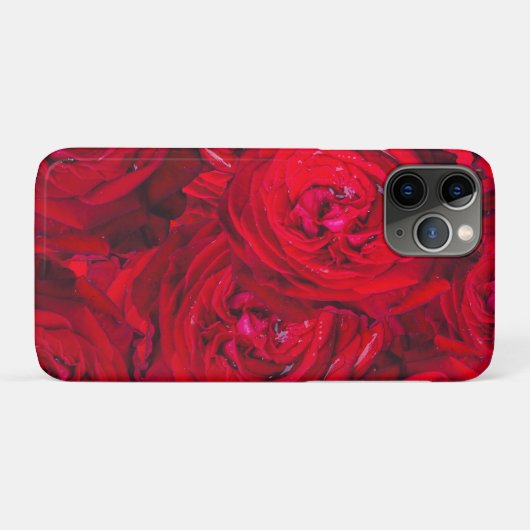 Diep rood rozen patroon Case-Mate iPhone case (Achterkant (horizontaal))