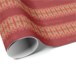 Diep rood vintage gestyled cadeaupapier