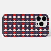 Diep rood violette argyle patroon iPhone hoesje (Achterkant horizontaal)