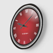 Diep rood, zwart en wit met Romeinse cijfers Grote Klok (Hoek)