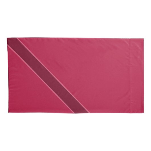 Diep Roos en Bourgogne Kussensloop (Achterkant-Rechts)