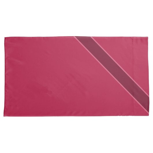 Diep Roos en Bourgogne Kussensloop (Voorkant-Rechts)