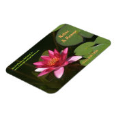 Diep Roos-gekleurd Visitekaartje van Lily Magnet Magneet (Linkerzijde)
