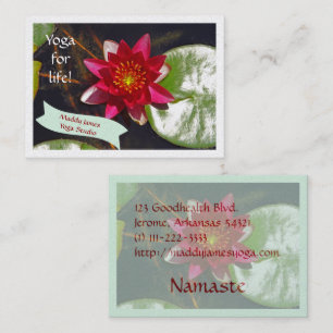 Diep Roos Gekleurde Lotus Bloesem Visitekaartje