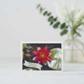 Diep Roos Gekleurde Lotus Bloesem  Visitekaartje (Staand voorkant)