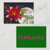 Diep Roos Gekleurde Lotus Bloesem  Visitekaartje (Voorkant / Achterkant)