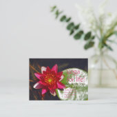 Diep Roos Gekleurde Lotus Bloesem  Visitekaartje (Staand voorkant)