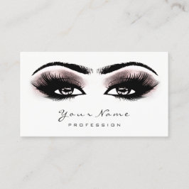 Diep Roos Glitter Makeup Artist Lash Black White Afsprakenkaartje