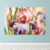 *~* Diep Roos IRIS Irissen  Bloemen TV2 Canvas Afdruk (Insitu (Houten vloer))