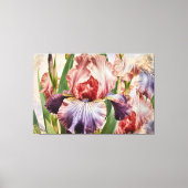 *~* Diep Roos IRIS Irissen  Bloemen TV2 Canvas Afdruk (Voorkant)