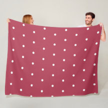 Diep Roos Wit Geometrisch Kleine Polka Dots