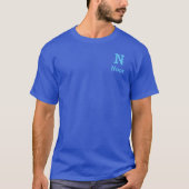 diep royal & sky blue gepersonaliseerd t-shirt (Voorkant)