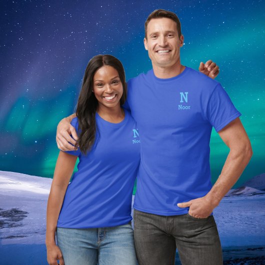 diep royal & sky blue gepersonaliseerd t-shirt