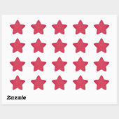 Diep Roze Bloemendamaskpatroon Ster Sticker (Vel)