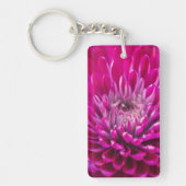 Diep Roze Chrysanthemum Sleutelhanger (Voorkant)
