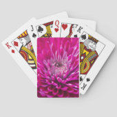 Diep Roze Chrysanthemum Speelkaarten (Achterkant)