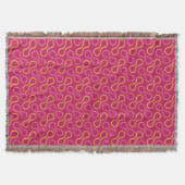 Diep Roze Dubbele Bubbel Patroon Worpdeken Deken (Voorkant)