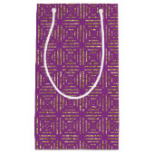 Diep roze en gouden cadeautas met patroon (Voorkant)