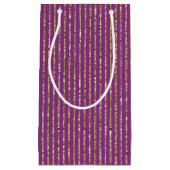 Diep roze en gouden strepen cadeautas (Voorkant)