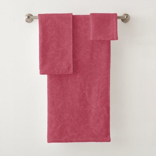 Diep roze gestructureerd draaiend patroon bad handdoek (Insitu)