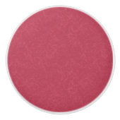 Diep roze gestructureerd draaiend patroon keramische knop (Voorkant)