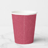 Diep roze gestructureerd draaiend patroon papieren bekers (Rechts)