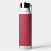Diep roze gestructureerd draaiend patroon waterfles (Achterkant)