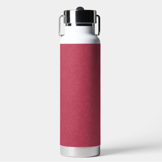 Diep roze gestructureerd draaiend patroon waterfles (Voorkant)