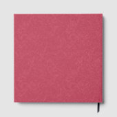 Diep roze gestructureerd wervelend patroon gastenboek (Achterkant)