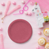 Diep roze gestructureerd wervelend patroon papieren bordje (Feest)
