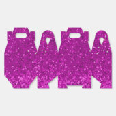 Diep Roze Glam Nep Glitter Patroon Bedankdoosjes (Ongevouwen)