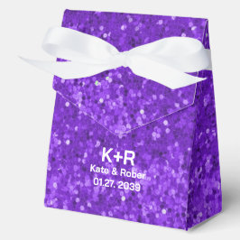 Diep Roze Glam Nep Glitter Patroon Favor Dozen Bedankdoosjes
