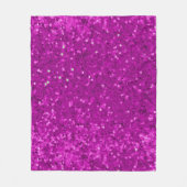 Diep Roze Glam Nep Glitter Patroon Fleece Deken (Voorkant)