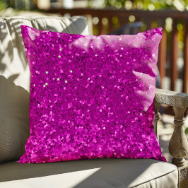 Diep Roze Glam Nep Glitter Patroon Kussen