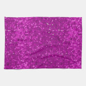 Diep Roze Glam Nep Glitter Patroon Theedoek (Horizontaal)