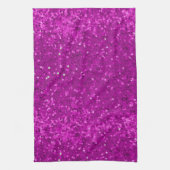 Diep Roze Glam Nep Glitter Patroon Theedoek (Verticaal)