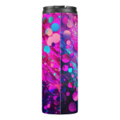Diep Roze Holografische Glitter Thermische Tumbler Thermosbeker (Achterkant)